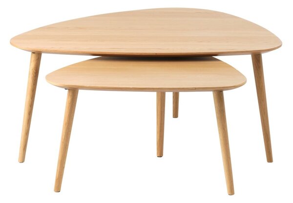 Stoliki w dekorze dębu zestaw 2 szt. 70x100 cm Adda – Unique Furniture