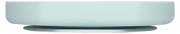 Jasnoniebieski silikonowy talerz dla dzieci 19x20,5 cm – Kindsgut