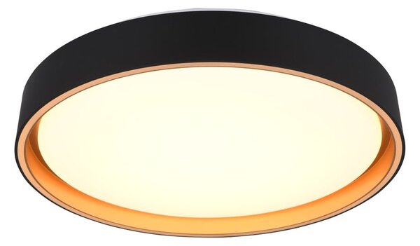 Czarna lampa sufitowa LED ø 40 cm Felis – Reality
