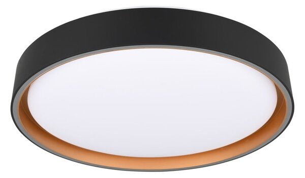 Czarna lampa sufitowa LED ø 40 cm Felis – Reality