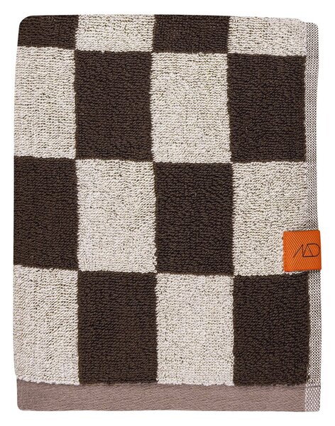 Brązowy ręcznik frotte z bawełny organicznej 50x90 cm Retro – Mette Ditmer Denmark