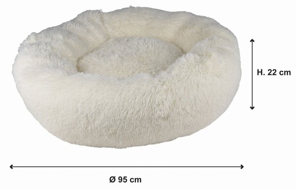 Kremowe legowisko dla psów ø 95 cm – Love Story