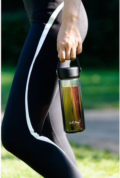 Czarna szklana butelka 350 ml Fuori – Vialli Design