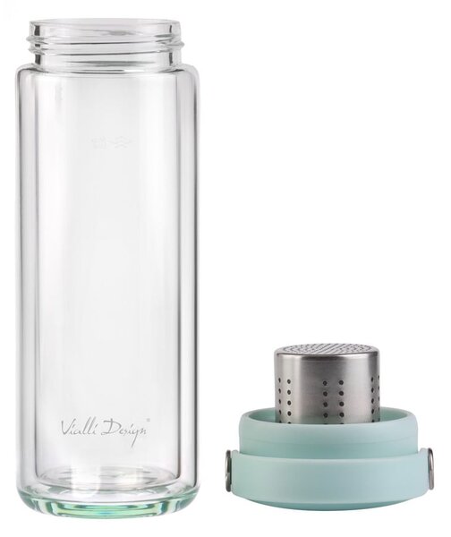 Miętowa szklana butelka 350 ml Fuori – Vialli Design