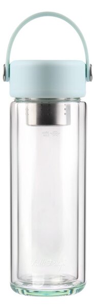 Miętowa szklana butelka 350 ml Fuori – Vialli Design