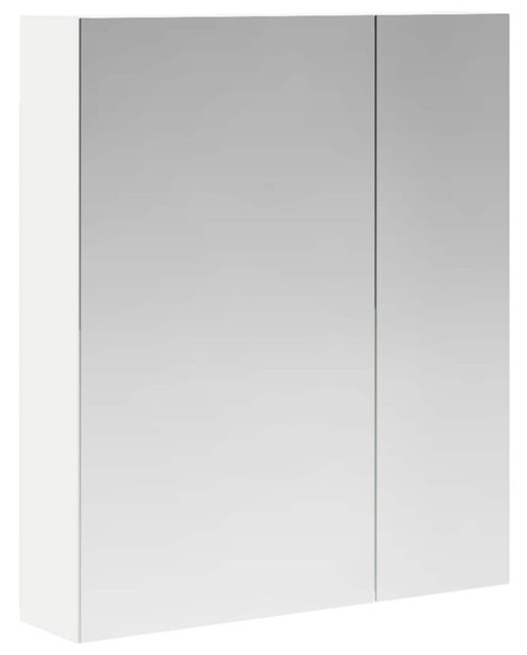 Szafka z lustrem do łazienki z półką biały 60 x 14,5 x 70 cm