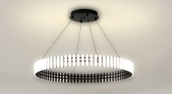 Klavia 60 - Nowoczesna Lampa Ring LED Czarny 60 cm