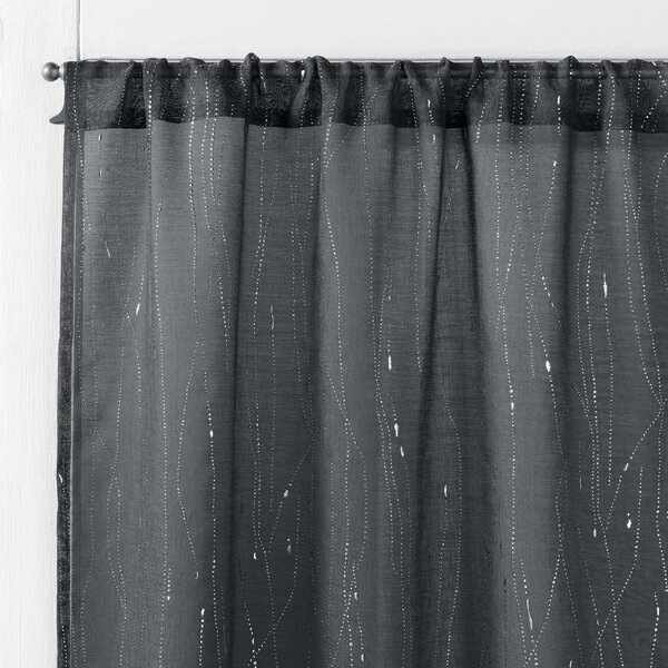 Antracytowe firanki z woalu zestaw 2 szt. 70x200 cm Filiane – douceur d'intérieur
