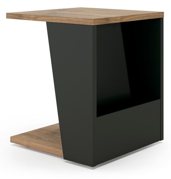 Stolik z blatem w dekorze drewna orzechowego 40x40 cm Albi – TemaHome