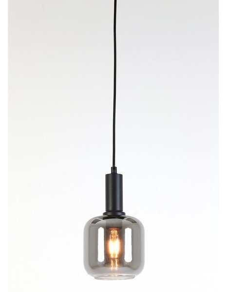 Szara lampa sufitowa z szklanym kloszem ø 21 cm Lekar – Light & Living