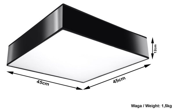 Czarna lampa sufitowa Sollux Mitra Ceiling 45