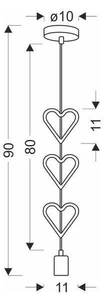 Biały/niebieski żyrandol dziecięcy z metalowym kloszem Single – Candellux Lighting
