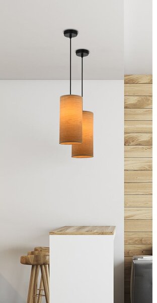 Jasnobrązowa lampa wisząca ø 12 cm Ballo – Candellux Lighting