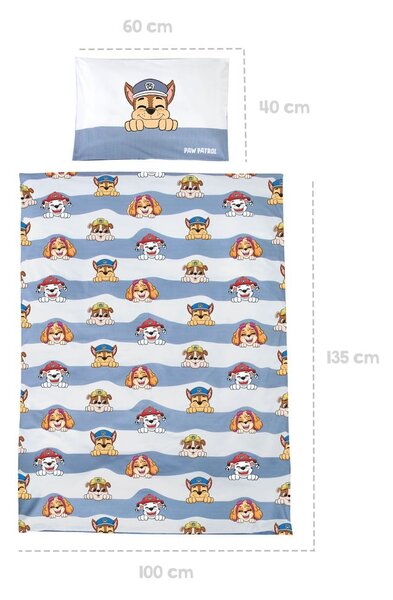 Bawełniana pościel dziecięca do łóżeczka 100x135 cm Paw Patrol – Roba