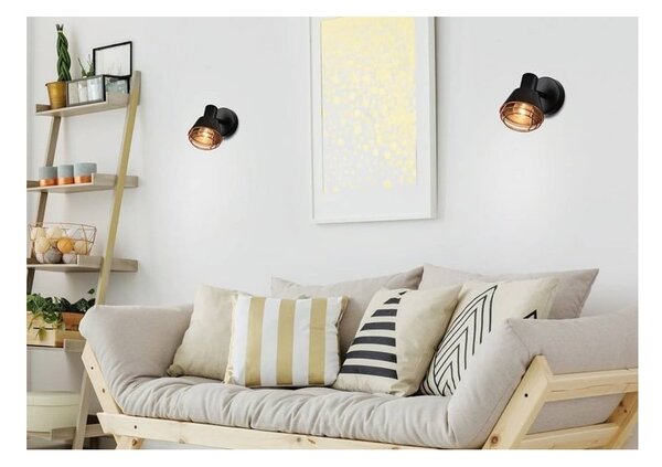 Czarny metalowy kinkiet Neria – Candellux Lighting
