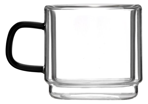 Szklane kubki zestaw 2 szt. na espresso 80 ml Carbon – Vialli Design