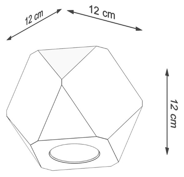 Lampa punktowa w naturalnym kolorze 12x12 cm Vige – Sollux