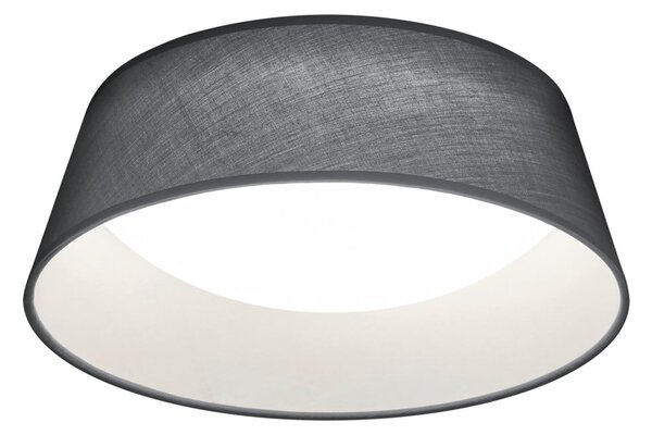 Czarna lampa sufitowa LED z tekstylnym kloszem Ponts – Reality