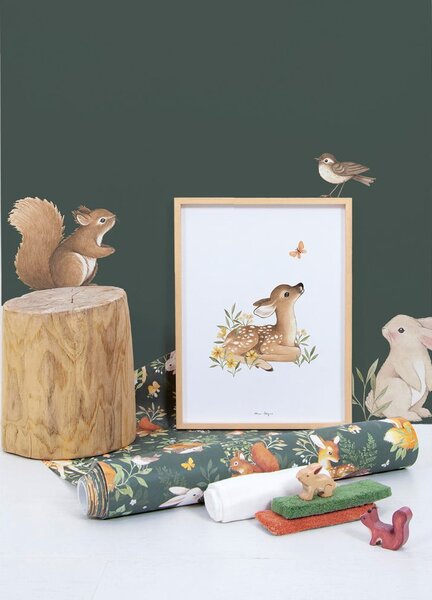 Tapeta dziecięca 10 m x 50 cm Forest Friends – Lilipinso