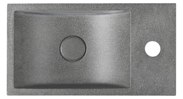 Ciemnoszara betonowa umywalka 40x22 cm Crest – Sapho