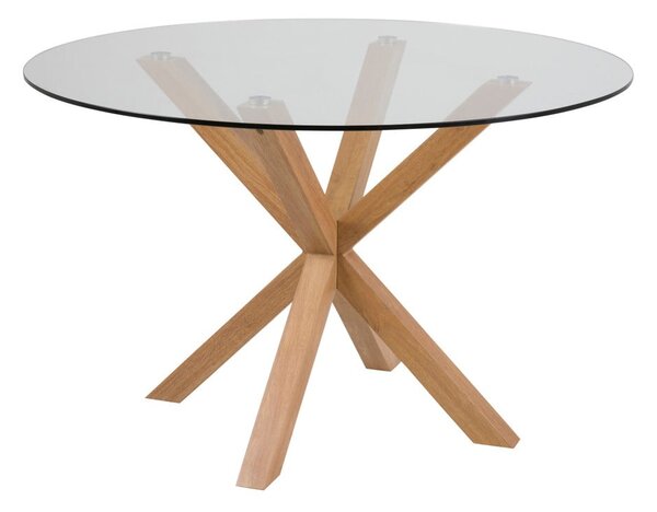 Stolik do jadalni ze szklanym blatem Actona Heaven, ⌀ 119 cm