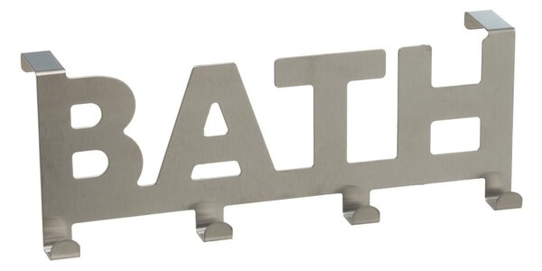 Metalowy wieszak na drzwi w kolorze matowego srebra 32 cm Bath – Casa Selección