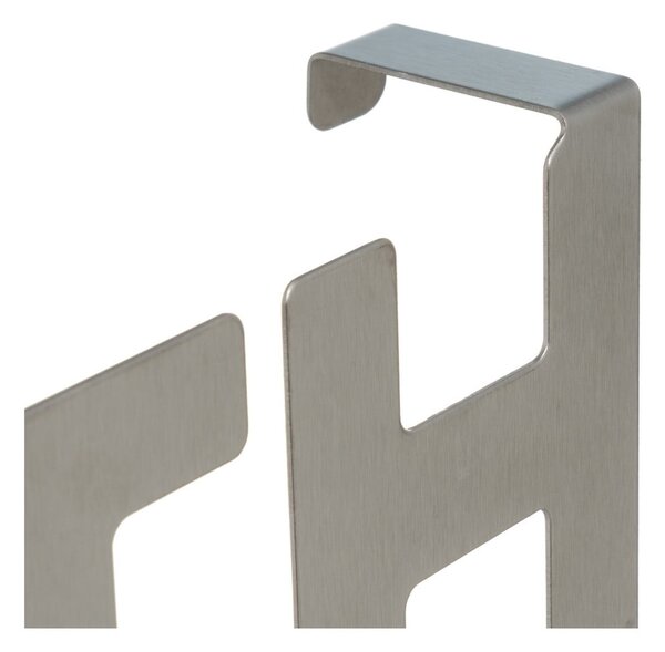 Metalowy wieszak na drzwi w kolorze matowego srebra 32 cm Bath – Casa Selección