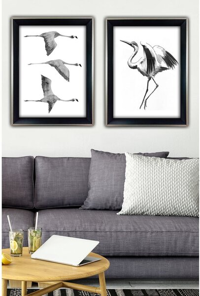 Obrazy zestaw 2 szt. 35x45 cm Crane – Wallity