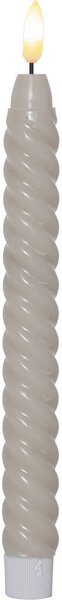 Zestaw 2 beżowych woskowych świec LED Star Trading Flamme Swirl Antique, wys. 25 cm