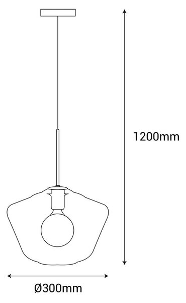 Lampa wisząca SULION Astrid, wys. 120 cm