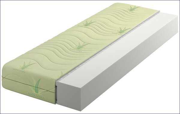 Materac piankowy z pokrowcem aloe vera 120x200 W5-N02