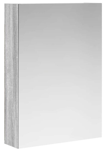 Szafka z lustrem do łazienki szary sonoma 50 x 14,5 x 70 cm