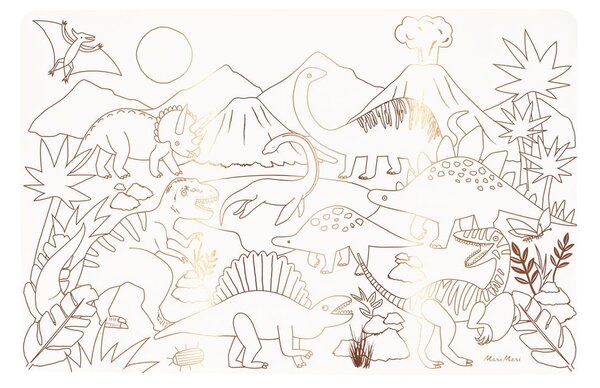 Papierowe maty stołowe zestaw 8 szt. 28x42.5 cm Dinosaurs – Meri Meri