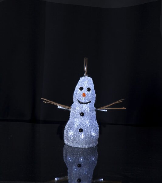 Biała świąteczna dekoracja świetlna Crystal Snowman – Star Trading