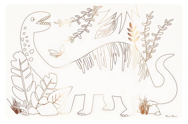 Papierowe maty stołowe zestaw 8 szt. 28x42.5 cm Dinosaurs – Meri Meri