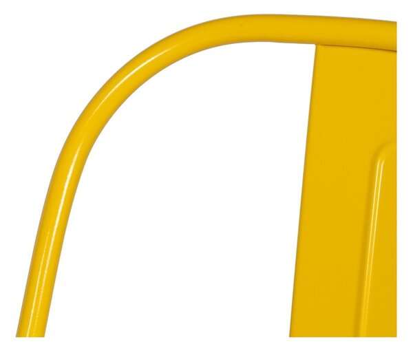 Żółte metalowe krzesła zestaw 2 szt. – Ixia