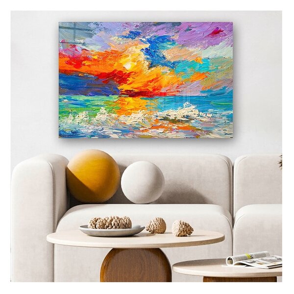 Szklany obraz 100x70 cm Abstract Sunset – Wallity