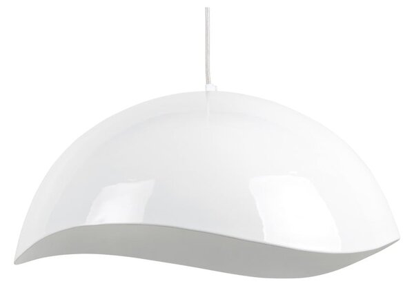 Biała lampa wisząca z metalowym kloszem ø 50 cm Waved – Leitmotiv
