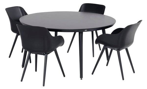 Czarny stół ogrodowy Hartman Sophie, ø 128 cm