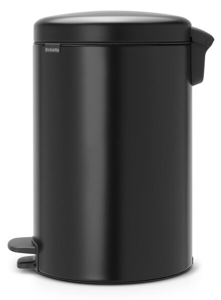 Stalowy kosz na śmieci z pedałem w kolorze matowej czerni 20 l NewIcon – Brabantia