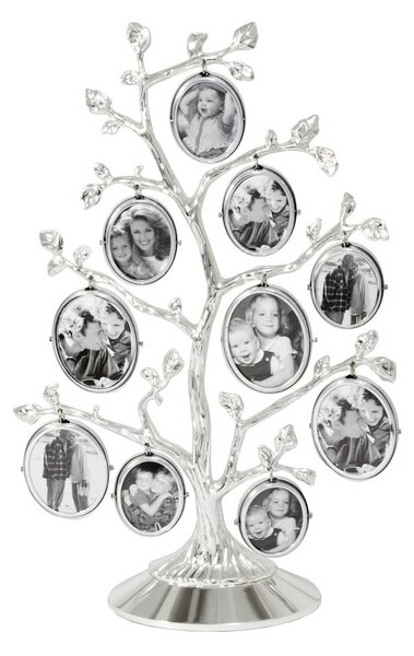 Metalowa ramka stojąca w kolorze srebra 27x18 cm Family Tree – Zilverstad