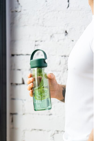 Zielona szklana butelka 350 ml Fuori – Vialli Design