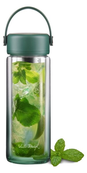 Zielona szklana butelka 350 ml Fuori – Vialli Design