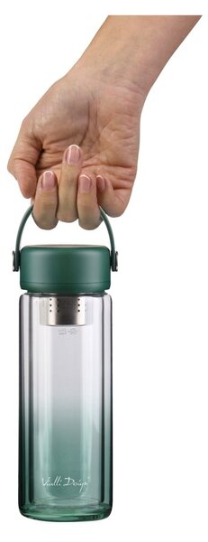 Zielona szklana butelka 350 ml Fuori – Vialli Design