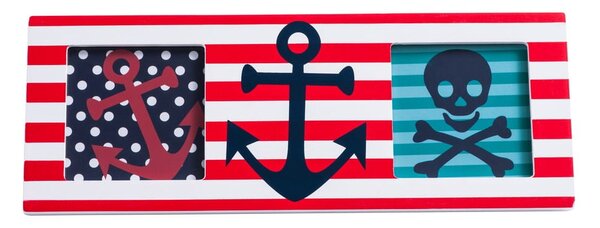 Czerwona drewniana ramka 24x9 cm Pirate – Premier Housewares