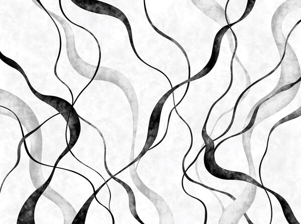Fototapety Abstrakcyjne, płynne linie w monochromatycznych odcieniach, Fototapety Abstrakcja, w05699 : Uwalls.pl