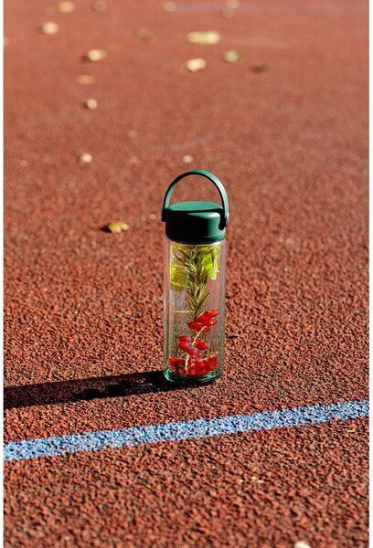 Zielona szklana butelka 350 ml Fuori – Vialli Design