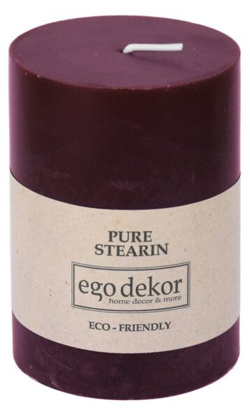 Bordowa świeczka Eco candles by Ego dekor Friendly, 37 h