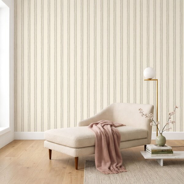 Tapety Teksturowane pionowe paski w kolorze kremowym i jasnobeżowym, Tapety Geometryczne, Tapety w paski, a01268v2 : Uwalls.pl