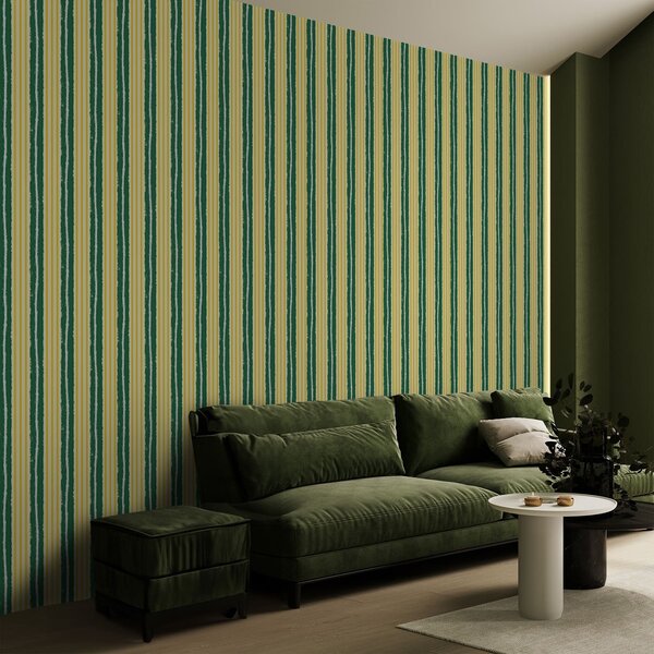 Tapety Pionowe zielone i żółte paski na jasnym tle, Tapety Geometryczne, Tapety w paski, a01268v6 : Uwalls.pl
